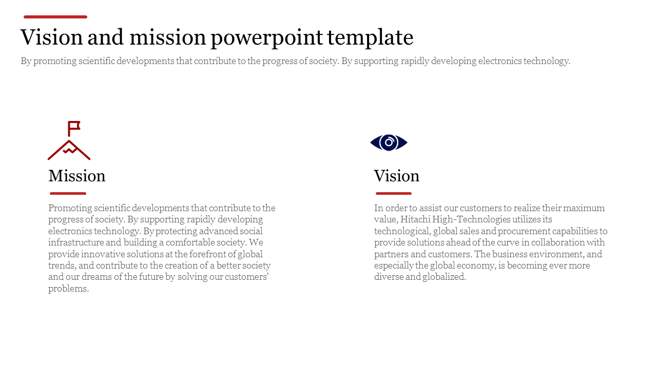 Enrich your Vision and Mission PowerPoint Template